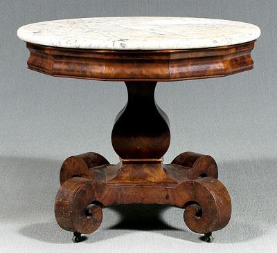 Classical mahogany center table, thick