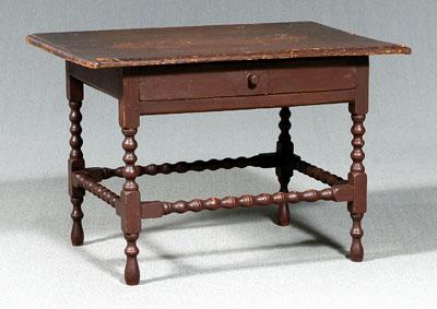 William and Mary tavern table, single-board