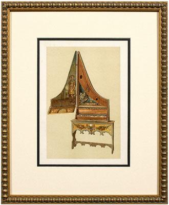 Six 19th century lithographs: musical