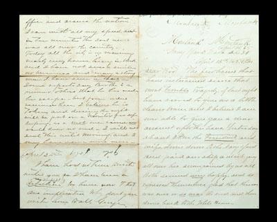 Lincoln assassination letter, detailed