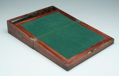 Brass mounted inlaid lap desk,