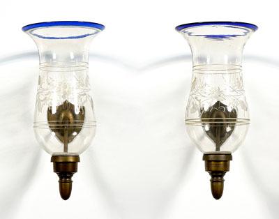 Pair brass mounted wall sconces  94a0d