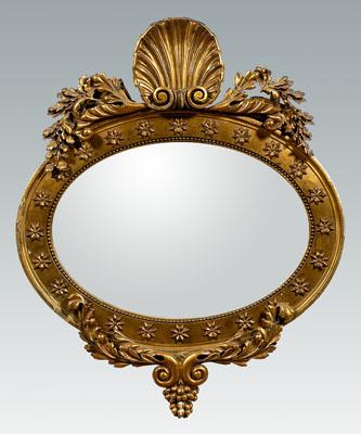 Classical gilt wood mirror, boldly