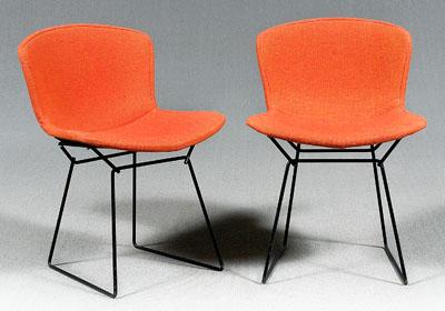 Two Harry Bertoia No. 420C chairs: