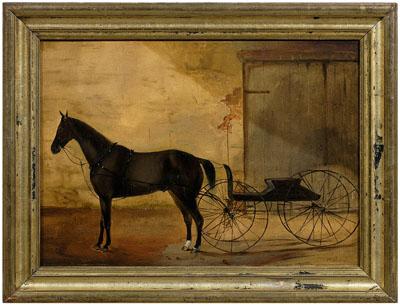 19th century equestrian painting  94a66