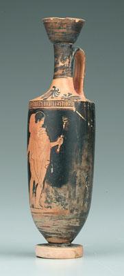 Greek red vessel, Hermes, [lekythos]