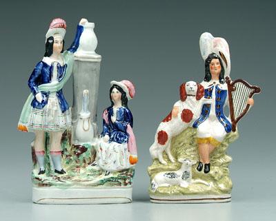 Two Staffordshire figures: musician