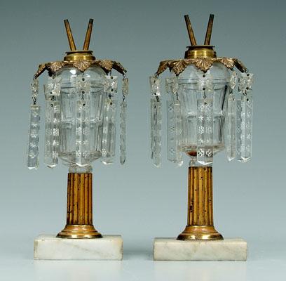 Pair fluid lamps pattern molded 94ad0