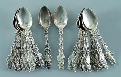 Whiting Lily sterling spoons: twenty