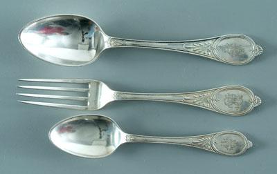 24 pieces Tiffany sterling flatware: