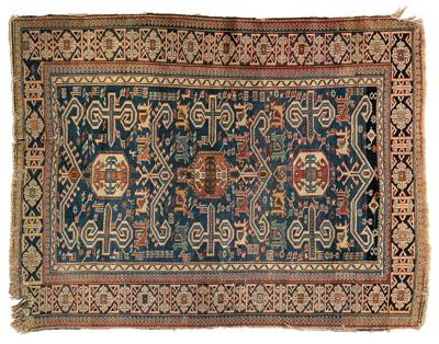 Shirvan rug, three central medallions
