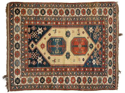 Caucasian rug, two octagonal central