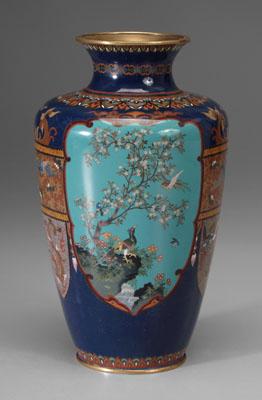 Japanese cloisonné vase, conical