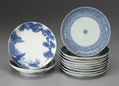 Japanese blue and white porcelain, two