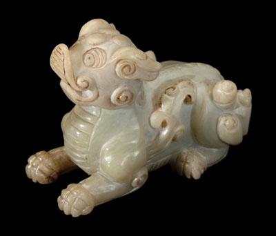 Chinese carved stone bixie pale 9477d