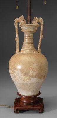 Chinese amphora vase ovoid gray 9478f