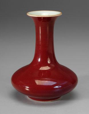 Chinese copper red glazed vase  9479a