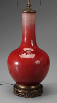 Chinese copper-red glazed bottle vase,
