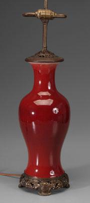 Chinese copper red vase baluster 947a3