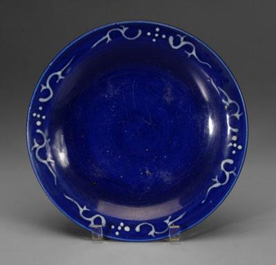 Chinese blue-ground shallow bowl,
