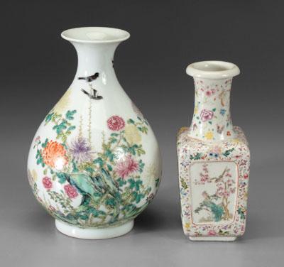Two Chinese famille rose vases: