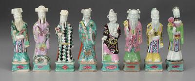 Eight Chinese famille rose figures  947b0