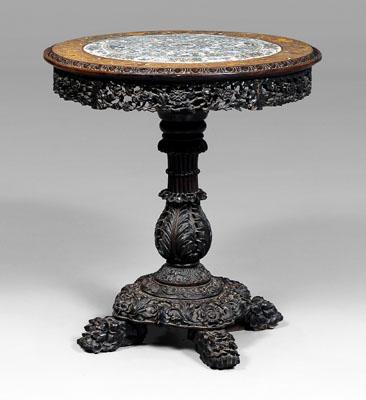 Chinese hardwood porcelain table  947bb