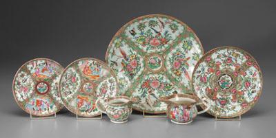 Six pieces Chinese famille rose