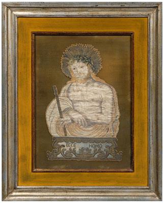 Continental embroidery of Christ, figure