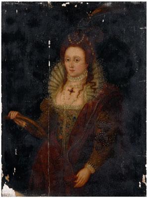 Queen Elizabeth portrait unsigned  947dc