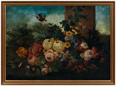 European still life painting, flower