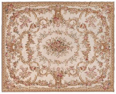 Aubusson style needlepoint floral 94809