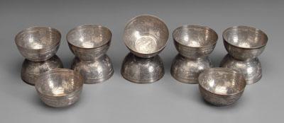 Set of 12 Egyptian silver cups bowls  94810