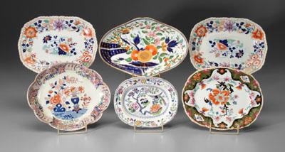 Six ironstone serving pieces: all