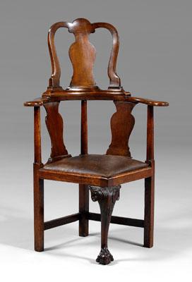 George II carved corner chair  9481b