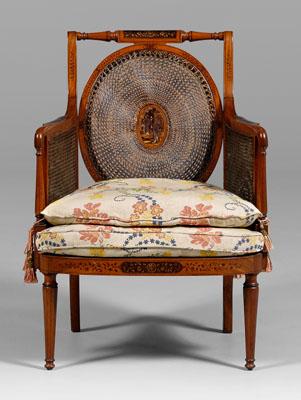 Fine Adam style painted armchair  9482e