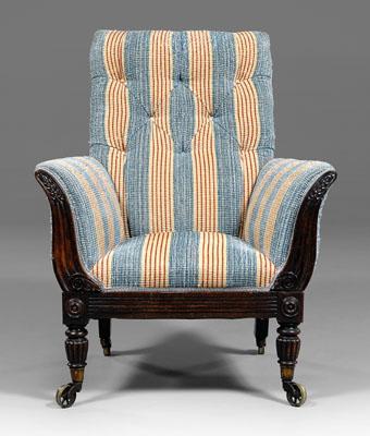 William IV carved rosewood armchair  9483e