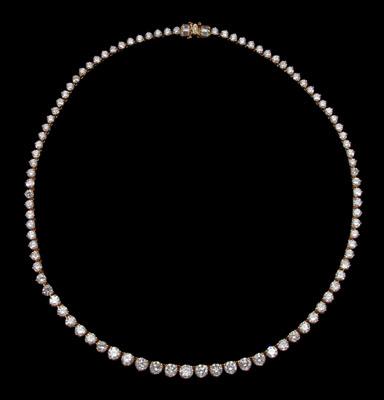 Riviere style diamond necklace  94852