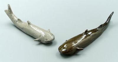 Two Charles Moore pottery catfish  94865