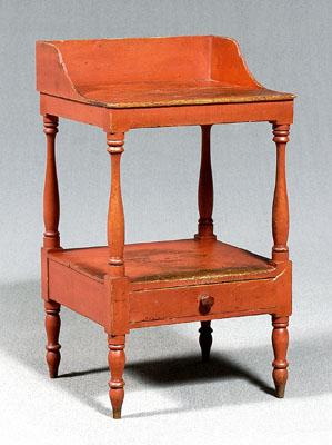 Red painted Federal wash stand  9486b