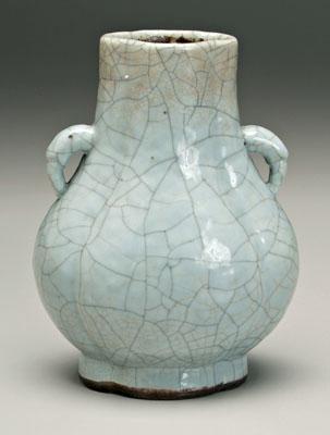 Chinese clair-de-lune vase, hu form