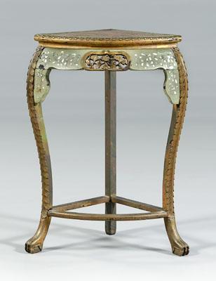 Chinese inlaid corner table carved 94cb6