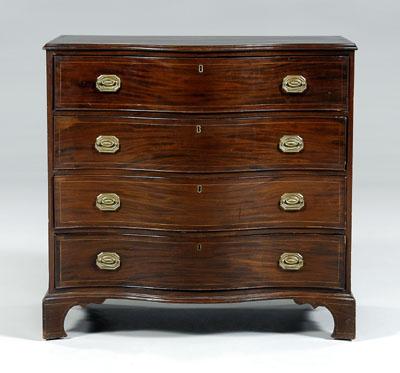 American inlaid serpentine chest  94ccd