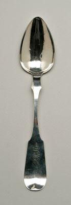 Vogler coin silver spoon, shaped