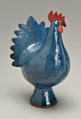 Ruby Meaders stoneware rooster,