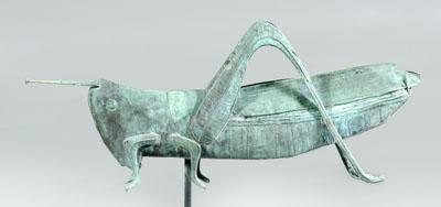 Copper grasshopper weathervane,