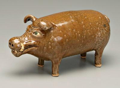 Reggie Meaders stoneware pig, ceramic