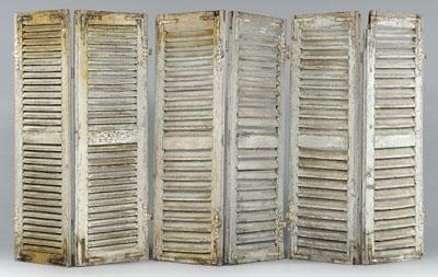 Set of three French folding shutters: