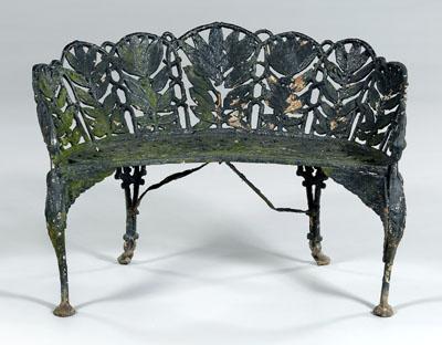 Fine Victorian cast iron garden bench,