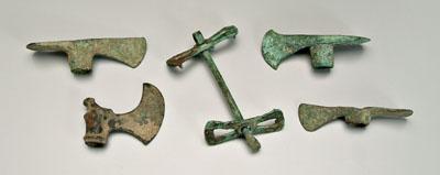 Five ancient bronze artifacts: